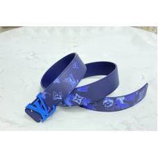Louis Vuitton M0359V Shape 40mm reversible belt in Navy Blue Monogram canvas With Blue Buckle Louis Vuitton M0359V Shape 40mm reversible belt in Navy Blue Monogram canvas With Blue Buckle