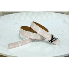 Louis Vuitton M0364V Initiales 30mm reversible belt in Pink Allover Monogram Louis Vuitton M0364V Initiales 30mm reversible belt in Pink Allover Monogram