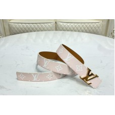 Louis Vuitton M0364V Initiales 30mm reversible belt in Pink Allover Monogram Louis Vuitton M0364V Initiales 30mm reversible belt in Pink Allover Monogram