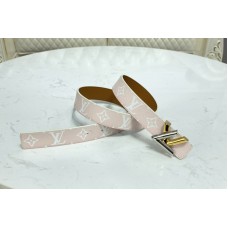 Louis Vuitton M0364V Initiales 30mm reversible belt in Pink Allover Monogram Louis Vuitton M0364V Initiales 30mm reversible belt in Pink Allover Monogram