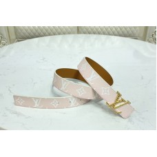 Louis Vuitton M0364V Initiales 30mm reversible belt in Pink Allover Monogram Louis Vuitton M0364V Initiales 30mm reversible belt in Pink Allover Monogram