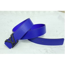 Louis Vuitton M0380V Optic 40mm reversible belt in Blue/Black Grained calf leather