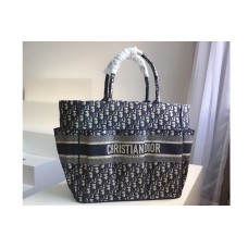 Christian Dior Matherine Tote Bag in Blue Dior Oblique Embroidery Christian Dior Matherine Tote Bag in Blue Dior Oblique Embroidery