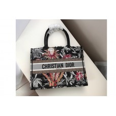 Dior Medium Dior Book Tote Bag in Black Palm Tree Toile de Jouy Embroidery Dior Medium Dior Book Tote Bag in Black Palm Tree Toile de Jouy Embroidery