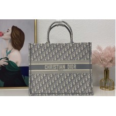 Christian Dior Mior book tote Bag in Gray Dior Oblique Embroidery Christian Dior Mior book tote Bag in Gray Dior Oblique Embroidery