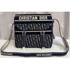 Christian Dior Miorcamp bag in Blue Dior Oblique Embroidery Christian Dior Miorcamp bag in Blue Dior Oblique Embroidery