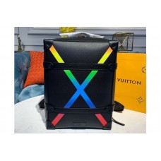 Louis Vuitton M30337 Soft Trunk Backpack PM Bags Black Taiga leather Louis Vuitton M30337 Soft Trunk Backpack PM Bags Black Taiga leather
