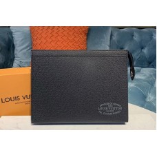 Louis Vuitton M30395 Pochette Voyage Bags Black Taiga leather