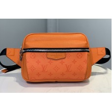 Louis Vuitton M30430 Outdoor bumbag Bag in Orange Taiga Leather and Monogram Eclipse Canvas