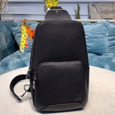 Louis Vuitton M30443 Avenue Sling Bag in Black Taiga leather