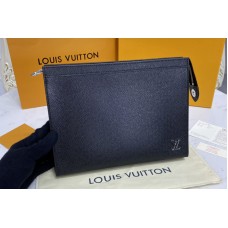 Louis Vuitton M30450 Pochette Voyage in Black Taiga leather