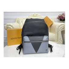 Louis Vuitton M30728 Discovery backpack in Gray monochrome Taiga leather Louis Vuitton M30728 Discovery backpack in Gray monochrome Taiga leather