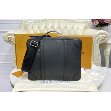 Louis Vuitton M30769 Briefcase Backpack in Black Taiga leather