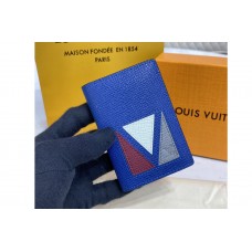 Louis Vuitton M30790 Pocket Organizer in Blue Taiga cowhide leather Louis Vuitton M30790 Pocket Organizer in Blue Taiga cowhide leather