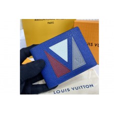 Louis Vuitton M30799 Multiple Wallet in Blue Taiga cowhide leather Louis Vuitton M30799 Multiple Wallet in Blue Taiga cowhide leather