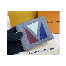 Louis Vuitton M30799 Multiple Wallet in Gray Taiga cowhide leather Louis Vuitton M30799 Multiple Wallet in Gray Taiga cowhide leather