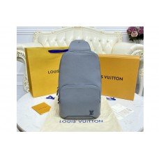 Louis Vuitton M30801 Avenue Sling Bag in Grey Taiga cowhide leather Louis Vuitton M30801 Avenue Sling Bag in Grey Taiga cowhide leather