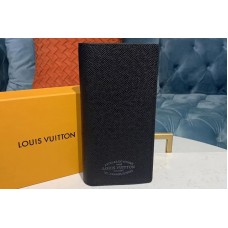 Louis Vuitton M30385 Brazza Wallet Black Taiga leather