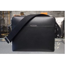 Louis Vuitton M33427 Anton Messenger PM Bags in Black Taiga Leather