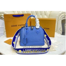 Louis Vuitton M57426 Alma BB handbag in Blue Epi Leather