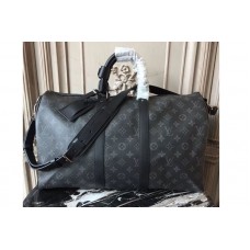 Louis Vuitton M40569 Keepall 45 Bandouliere Bag in Monogram Eclipse canvas Louis Vuitton M40569 Keepall 45 Bandouliere Bag in Monogram Eclipse canvas