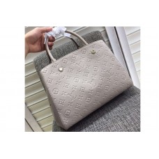 LOUIS VUITTON M41048 Montaigne MM Bag in Gray Monogram Empreinte Leather