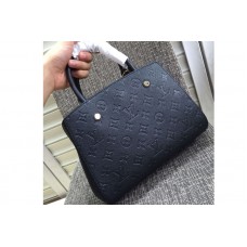 LOUIS VUITTON Montaigne MM Bag in Black Monogram Empreinte Leather LOUIS VUITTON Montaigne MM Bag in Black Monogram Empreinte Leather