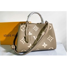 Louis Vuitton M45499 Exclusive Prelaunch – Montaigne MM Bag in Tourterelle Gray/Cream Monogram Empreinte Leather Louis Vuitton M45499 Exclusive Prelaunch – Montaigne MM Bag in Tourterelle Gray/Cream Monogram Empreinte Leather