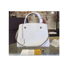 Louis Vuitton M41698 Montaigne MM Bag in White Monogram Empreinte Leather Louis Vuitton M41698 Montaigne MM Bag in White Monogram Empreinte Leather