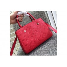 Replica LOUIS VUITTON M41053 Montaigne MM Bag in Red Monogram Empreinte Leather Replica LOUIS VUITTON M41053 Montaigne MM Bag in Red Monogram Empreinte Leather