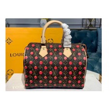 Louis Vuitton M41108 Speedy 30 With Cherry Bags Monogram Canvas Louis Vuitton M41108 Speedy 30 With Cherry Bags Monogram Canvas