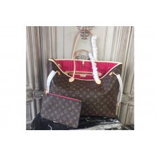 Louis Vuitton M41180 Neverfull GM Bags in Monogram Canvas With Rosy Louis Vuitton M41180 Neverfull GM Bags in Monogram Canvas With Rosy