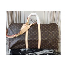 Louis Vuitton M41414 Keepall Bandouliere 55 Travelling Bags in Monogram Canvas Louis Vuitton M41414 Keepall Bandouliere 55 Travelling Bags in Monogram Canvas