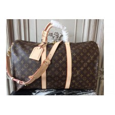Louis Vuitton M41416 Keepall Bandouliere 50 Travelling Bags in Monogram Canvas Louis Vuitton M41416 Keepall Bandouliere 50 Travelling Bags in Monogram Canvas