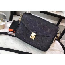 Louis Vuitton M41487 Pochette Metis Bag in Black Monogram empreinte Leather Louis Vuitton M41487 Pochette Metis Bag in Black Monogram empreinte Leather