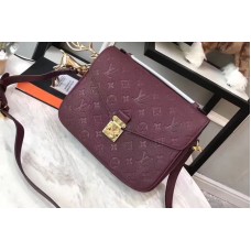 Louis Vuitton M43737 Pochette Metis Bag in Rose Bruyere Monogram empreinte Leather