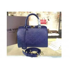 Louis Vuitton M42401 Speedy Bandoulière 25 Bag Blue Monogram Empreinte Leather Louis Vuitton M42401 Speedy Bandoulière 25 Bag Blue Monogram Empreinte Leather