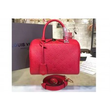 Louis Vuitton M42401 Speedy Bandoulière 25 Bag in Red Monogram Empreinte Leather Louis Vuitton M42401 Speedy Bandoulière 25 Bag in Red Monogram Empreinte Leather