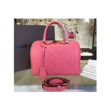 Louis Vuitton M42401 Speedy Bandoulière 25 Bag in Pink Monogram Empreinte Louis Vuitton M42401 Speedy Bandoulière 25 Bag in Pink Monogram Empreinte