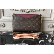 Louis Vuitton M44058 Pallas Clutch Bags in Monogram Canvas With Rosy