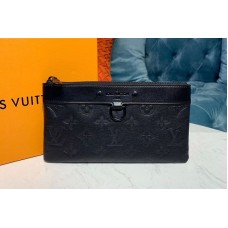 Louis Vuitton M44335 Discovery Pochette PM Bags Black Monogram Shadow calf leather