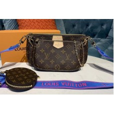 Louis Vuitton M44813 Multi Pochette Accessoires cross-body bags Monogram canvas With Blue Strap Louis Vuitton M44813 Multi Pochette Accessoires cross-body bags Monogram canvas With Blue Strap