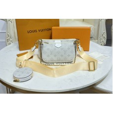 Louis Vuitton M30769 Multi Pochette Accessoires in White Monogram Eclipse Canvas Louis Vuitton M30769 Multi Pochette Accessoires in White Monogram Eclipse Canvas