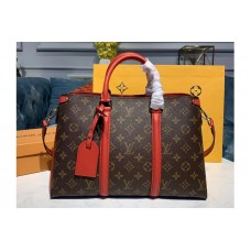 Louis Vuitton M44816 Soufflot MM Bags Monogram Canvas With Red Calf Leather Louis Vuitton M44816 Soufflot MM Bags Monogram Canvas With Red Calf Leather