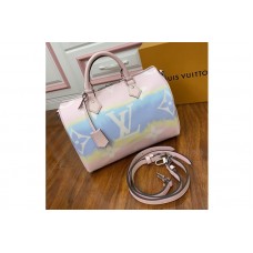 Louis Vuitton M45123 Escale Speedy Bandouliere 30 Bag in Pink Monogram Canvas Louis Vuitton M45123 Escale Speedy Bandouliere 30 Bag in Pink Monogram Canvas