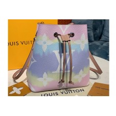 Louis Vuitton M45124 Escale NeoNoe MM Bucket Bags in Pastel Monogram Canvas Louis Vuitton M45124 Escale NeoNoe MM Bucket Bags in Pastel Monogram Canvas