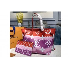 Louis Vuitton M45127 Escale Neverfull MM tote Bag in Red Monogram canvas Louis Vuitton M45127 Escale Neverfull MM tote Bag in Red Monogram canvas