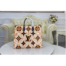 Louis Vuitton M45359 Crafty Onthego GM tote bag in Caramel and Cream Monogram Giant coated canvas Louis Vuitton M45359 Crafty Onthego GM tote bag in Caramel and Cream Monogram Giant coated canvas