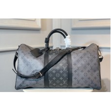 Louis Vuitton M45392 Keepall Bandoulière 50 Bag in Monogram Eclipse canvas Louis Vuitton M45392 Keepall Bandoulière 50 Bag in Monogram Eclipse canvas