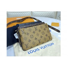 Louis Vuitton M45412 LV3 Pouch in Lambskin, Monogram and Monogram Reverse coated canvas Louis Vuitton M45412 LV3 Pouch in Lambskin, Monogram and Monogram Reverse coated canvas
